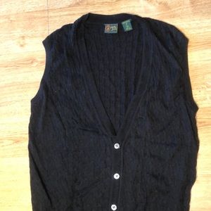Large L Bobby Jones Black Sweater Vest